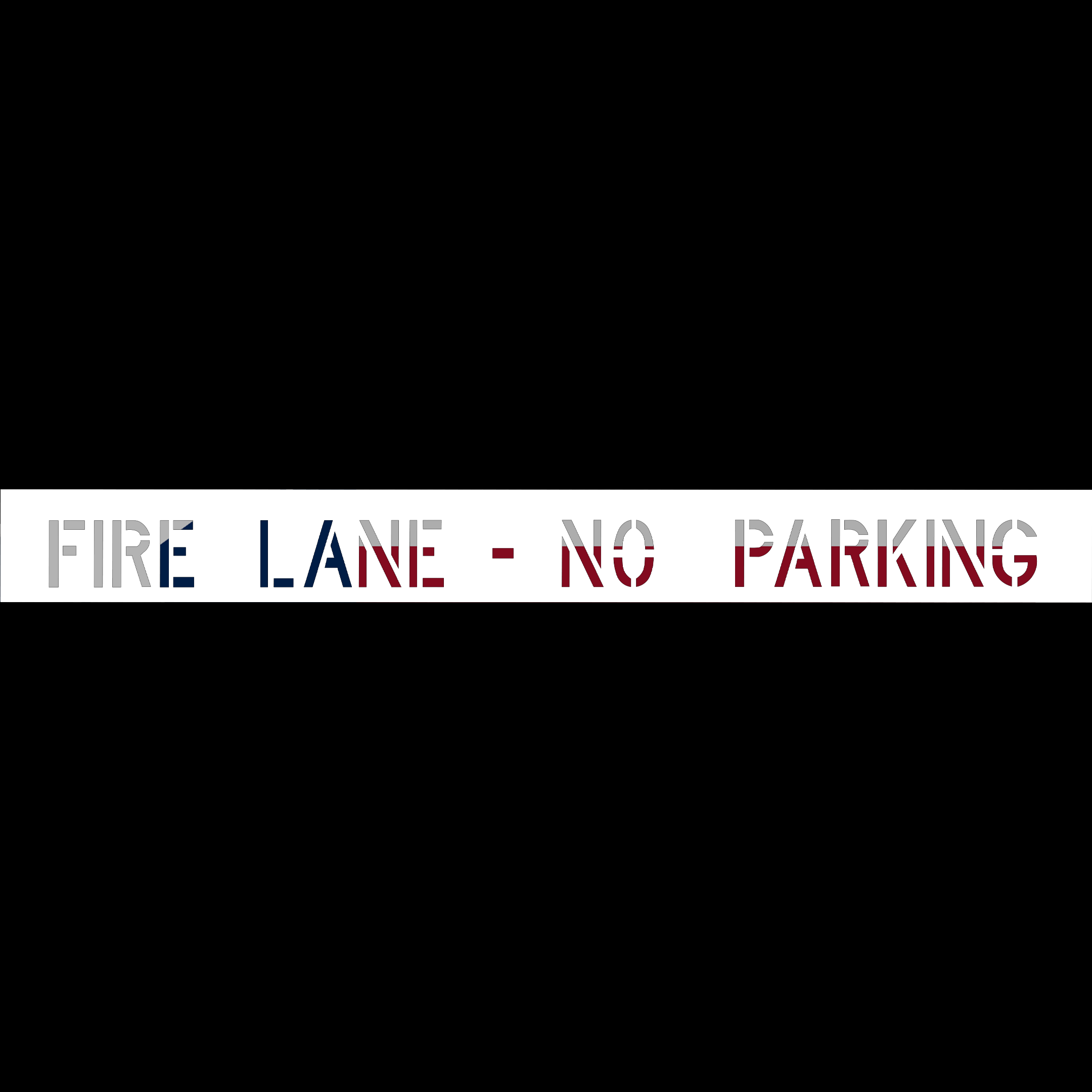 Fire Lane No Parking Curb 4" Express Texas Stencils